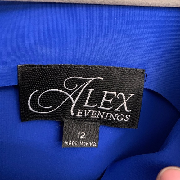 Alex Evenings Royal Blue Fitted Gown Size 12 - Picture 4 of 5